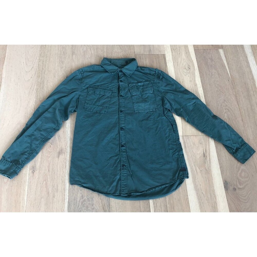 G Star Raw Cargo Line Shirt Adult Extra Large Green Button Down Military‎ Mens